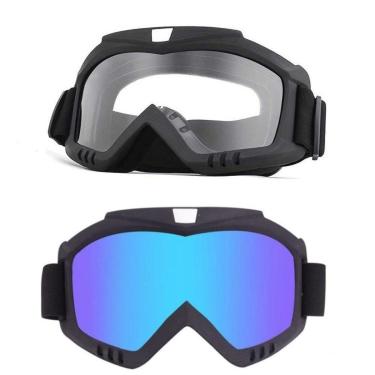 Imagem de Kit 2 Óculos Uv Motocross Esqui Jet Ski Snowboard Paintball-Unissex