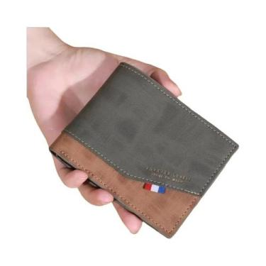 Imagem de Carteira De Couro Vintage Masculina De Alta Capacidade Com Múltiplos S