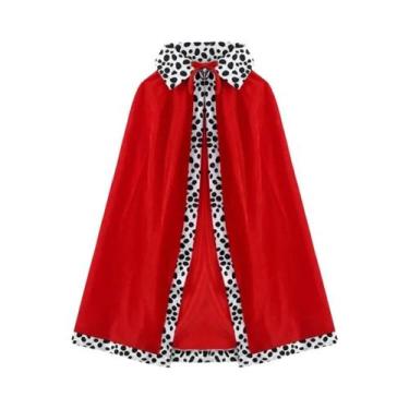 Imagem de Fantasia De Rei Vermelho Para Meninas E Meninos, Capa De Príncipe Real