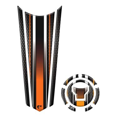 Imagem de Protetor Tanque E Bocal Gravatona Honda Listra Acima 2018 Laranja