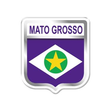 Imagem de Adesivo Decorativo Em Relevo Fácil Aplicação Brasão Mato Grosso Cor Branco