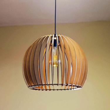 Imagem de Luminária Teto Tipo Pendente Em Mdf Universo Completa - Luminária Teto Tipo Pendente Em Mdf Universo Completa - Cor:mdf