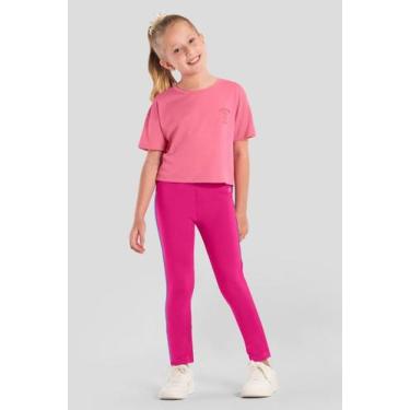 Imagem de Blusa infantil menina esportiva Brandili Active, 10, Rosa
