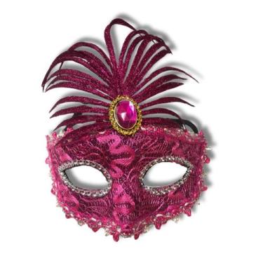 Imagem de Mascara Carnaval C/Glitter Realeza Fantasia Festa Decoraçao - Crgfesta