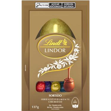 Imagem de Ovo de Páscoa Lindt Lindor Chocolate Sortido 132g