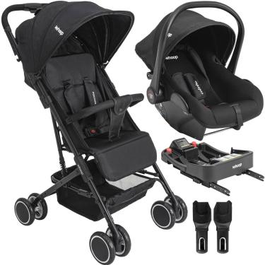 Imagem de Carrinho de Bebe Bebe Conforto Colinho Base ISOFIX Kiddo Mascote Preto