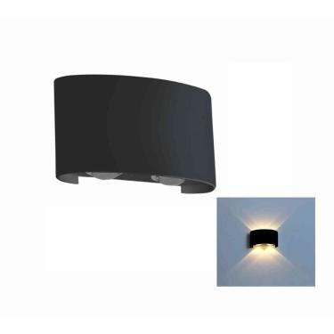 Imagem de Arandela LED Lia de Sobrepor 4W 3000K 4 Fachos Preta - G-light