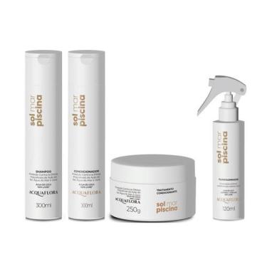 Imagem de Acquaflora - Kit Piscina - Sh + Cond + Masc + Iluminador