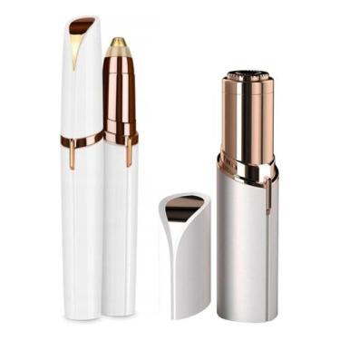 Imagem de Kit Caneta Depiladora Sobrancelha + Batom Depilador Facial - Shopbr