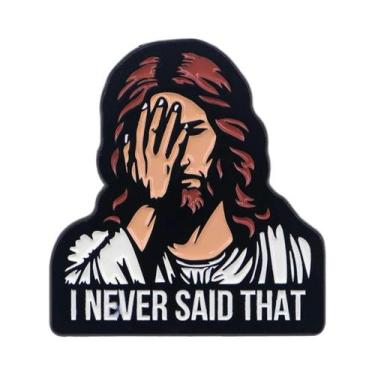 Imagem de Broche Vintage De Jesus Em Desenho Animado, Pins Esmaltados, Crachás D