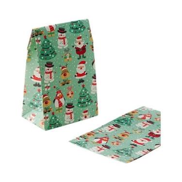 Imagem de Saco De Papel Kraft Para Biscoitos E Doces De Natal 510pcs Embalagem P