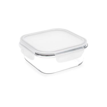 Imagem de Pote Hermético Retangular De Vidro Brinox Lock&Stock 370 ml Natural