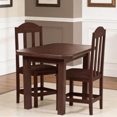 Imagem de Mesa de Madeira Avulsa Pequena Quadrada 4 Cadeiras Cozinha - Repleta