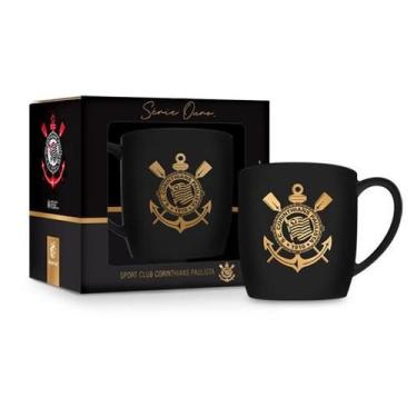 Imagem de Caneca Corinthians Porcelana Urban 300ml Série Ouro Oficial Tamanho:Un