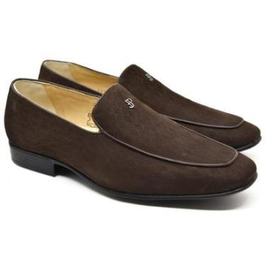 Imagem de Sapato Social Jota Pe Soft Fit Sport Couro Nobuck com Tecnologia Air Bag Palmilha Macia 76757-Masculino