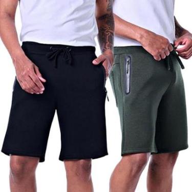 Imagem de Kit 2 Bermudas Moletom Masculinas-Masculino