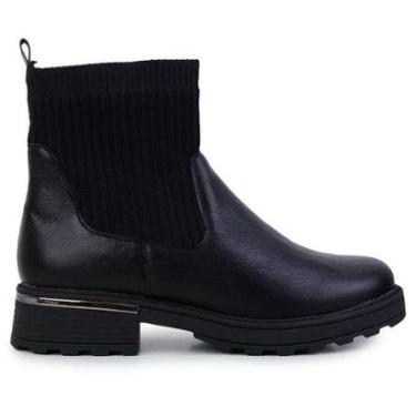 Imagem de Bota Feminina Piccadilly Maxi Cano Curto Preto - 735045-01-Feminino