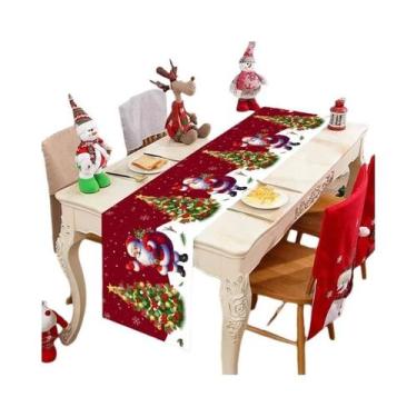 Imagem de Caminho De Mesa Com Flocos De Neve De Natal, Decoração De Férias De In