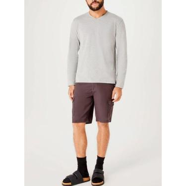 Imagem de Camiseta Manga Longa Hering 022D Masculina World Algodão T. P/EXG, XG,