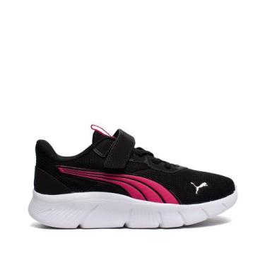 Imagem de Tênis Infantil Puma FlexFocus Modern Casual Preto/Rosa, Preto, Rosa, 3