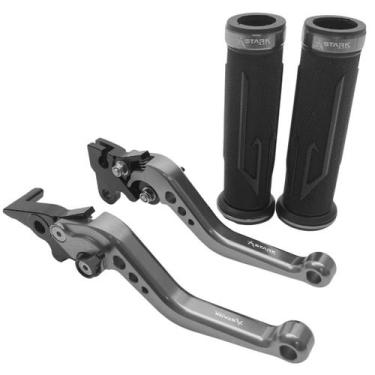 Imagem de Kit Manopla Manete Cb300r Cbx 200 Strada Twister - Stark Race, Titaniu