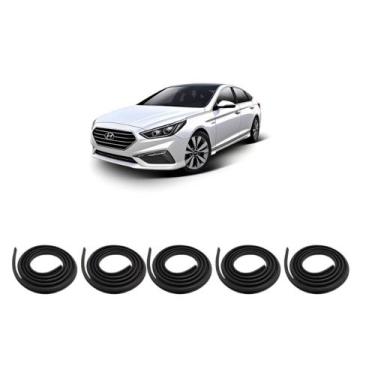Imagem de Kit Borracha Vedação Das 4 Portas + Borracha Do Porta Malas Sonata 201