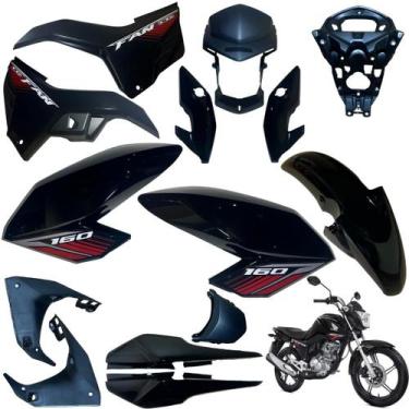 Imagem de Kit Carenagem Cg Fan 160 Modelo 2016 / 2021 Completo - Sportive, PRETA