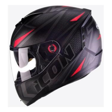 Imagem de Capacete Moto Fechado Peels Pro Fast, Preto Fosco com Vermelho, 58