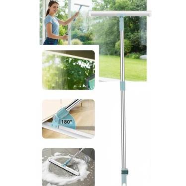 Imagem de 2x Rodo Vassoura Mágico Silicone Giro 180 Limpa Tudo - Congratulations