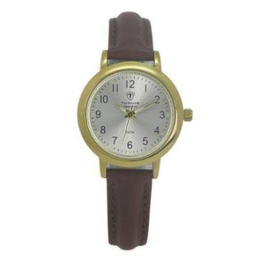 Imagem de Relógio Feminino Tuguir Analógico Imperium TG30504 Dourado e Prata e Marrom-Masculino