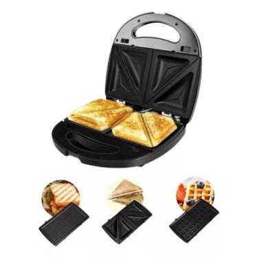 Imagem de Sanduicheira Elétrica 3 Em 1 Lanches Waffles Donuts 750w - Sokany, 110