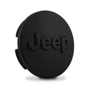 Imagem de Calotinha Tampa Roda Jeep Renegade Compass Preto Fosco - DCAPS