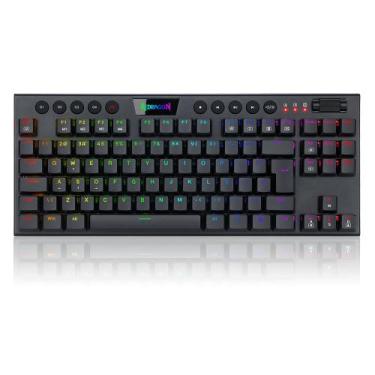 Imagem de Teclado mecanico usb gamer horus tkl rgb switch brown redragon k622-rg