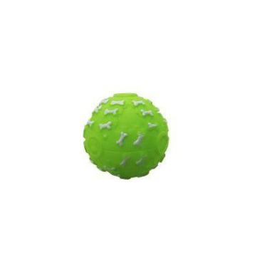 Imagem de Brinquedo para Cães Bola Osso com Som  7 cm de Ø - KOPECK, Verde