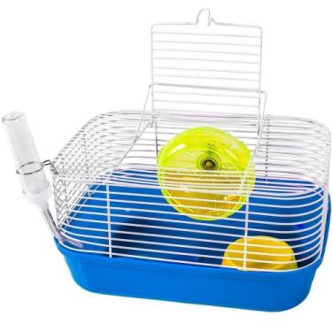 Imagem de Gaiola Para Roedores Hamster Top Star Rodinha Completa Metal Jel Plast