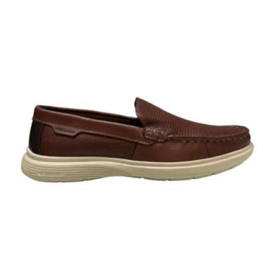 Imagem de Mocassim Pegada Masculino em couro conhaque 142202.01, 42