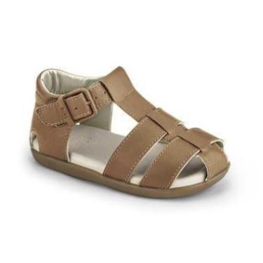 Imagem de Sandália Infantil BIBI Soft II Couro Casual Escolar Masculino, Marrom,