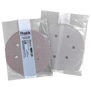 Imagem de Disco Lixa Seco Pratik AR215  152.4mm 6 Furos com tiras autocolantes G