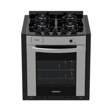 Imagem de Fogão de Embutir 4 Bocas Gaudi Prisma Vitreo BL Inox Gás GLP Forno GDP