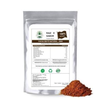 Imagem de Cacau em pó 200g, Raiz e Sabor Tempero Natural Sem Glúten, Produto Veg