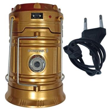 Imagem de Kit Lanterna Recarregavel Led C/ Lampiao Led Solar C/ Usb 4 Un - BOMVI