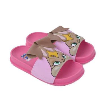 Imagem de Chinelo Infantil Feminino Ortopé Slide Space Jam Rosa 93801S