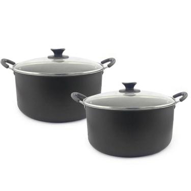 Imagem de Kit 2 Caçarolas Grande Dona Chefa Anti Aderente 24Cm E 26Cm