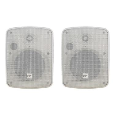 Imagem de Kit 2 Caixa De  Passiva 6 " 400W Branca K6 Kaz