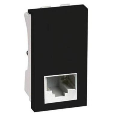 Imagem de Modulo Entrada Rj11 2 Fios  Telefone  - Recta Black Gloss