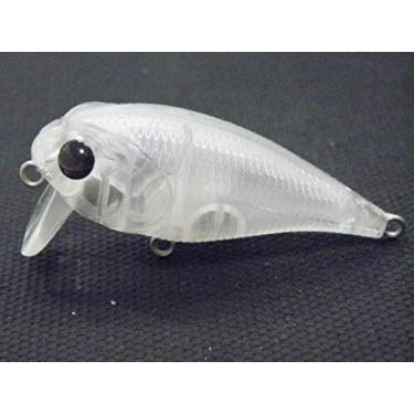 Imagem de Iscas de pesca WLure 10 em branco sem pintura Crankbait de superfície ampla e oscilante com olhos livres UPC655P10
