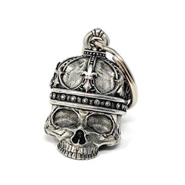 Imagem de Acessório de sino de motociclista ou chaveiro King Skull para sorte