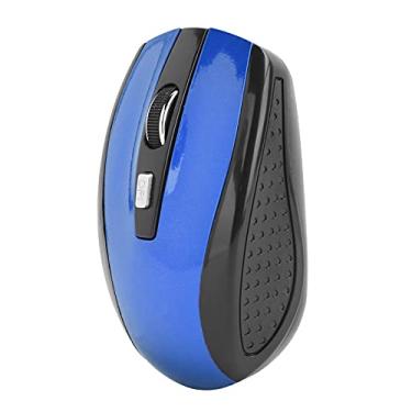 Imagem de Mouse sem fio, mouse óptico de computador com design de micromovimento silencioso, mouse sem fio para jogos para notebook, ajuste inteligente de até 1600DPI (azul) Double the comfort