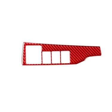 Imagem de Adesivo de fibra de carbono adesivo de decalque acabamento compatível com Toyota Corolla E160 E170 E180 2014-2018 (vermelho, moldura de controle de farol 16)