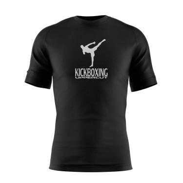 Imagem de Camisa Dry Fit Uppercut Kickboxing K.O Adulto unissex, Preta e branca, XG